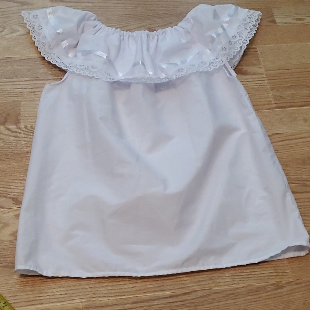 Pheasant handmade  white  blouse med/lg